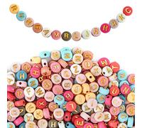 1000 Pezzi Perline Alfabeto Acrilico Mix Perline per Braccialetti Lettere A Alla Z Perline Sciolte Distanziatore Rotonde Colorate per Creazione Gioielli Portachiavi Braccialetti Collana Fai Da Te