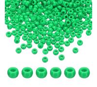 1000 pezzi perline pony verde brillante 6x9mm perline di plastica acrilica