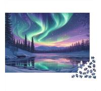 1000 Pezzi Pezzo Di Legno Giocattolo Di Sfida|Aurora boreale Ottimo Per Rilassarsi Puzzle Impossibile Divertimento in Famiglia Coinvolgente Per Adulti 1000pcs (75x50cm)