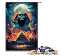 1000 pezzi Piramidi d'Egitto circondate da schizzi Molti puzzle colorati Regali per adulti Lista dei desideri di Natale con Babbo Natale per adolescenti dai 14 anni in su 75x50 cm