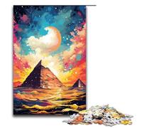 1000 pezzi Piramidi d'Egitto circondate da schizzi Molti puzzle colorati Regali per adulti Lista dei desideri di Natale con Babbo Natale per adolescenti dai 14 anni in su 75x50 cm