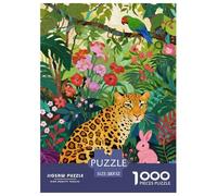 1000 Pezzi Puzzle Classici Arte Puzzle Per Gioco Familiare Leopard Decorazione Della Casa Regalo Per Amore E Amico Per Adulti E Bambini Con Una Misura 52x38cm/1000pcs