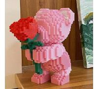 1000 pezzi Puzzle di blocchi da costruzione a forma di orsacchiotto per profumo, giocattolo da assemblare romantico, modello da collezione per decorazione della casa, regalo di compleanno, 1 pezzo per