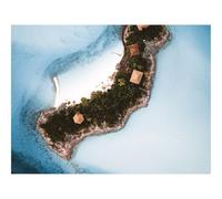 1000 Pezzi Puzzle, Divertimento per Adulti-Isola,Oceano,Vista Aerea,Acqua,Tropici 70x50cm
