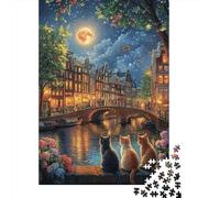 1000 Pezzi Puzzle in Legno, Collezione Canale di Amsterdam, Per Una Sfida Avvincente, Ideale Per Adulti E Famiglie, Impegnativodi Stampa