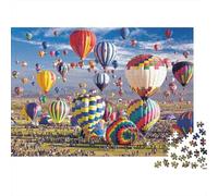 1000 Pezzi Puzzle Mongolfiere Panorama Carta per Adulti Brain Training Paperboard Decorazione 52x38cm/1000pcs