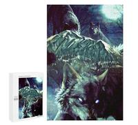 1000 pezzi puzzle per adolescenti Wolf Pack Moonlit Night Puzzles per adulti: analisi dei giochi di famiglia e sfida logica di apprendimento 1000 pezzi