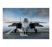 1000 Pezzi Puzzle Per Adulti F 14 Tomcat Fighter Jet Sul Ponte Aerei Militari Dell'Aviazione E Puzzle Per Adulti Puzzle Giochi Puzzle Classici Multicolore Puzzle In Legno