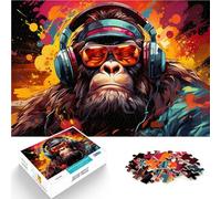 1000 pezzi puzzle per adulti orangutan ascoltando musica impegnativo gioco Staycation Kill tempo 50 x 74,9 cm Adatto per e adolescenti 14 e fino