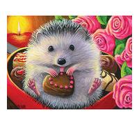 1000 pezzi puzzle per adulti - San Valentino dolci - riccio cioccolatini candela rose rosa fiore animale amore carino puzzle dell'artista Bridget Voth