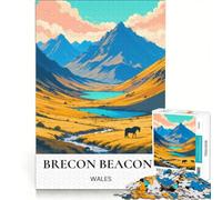 1000 pezzi Puzzle per adulti Wales Travel Guide | 75x50cm Decorazioni artistiche per la casa: difficili e stimolanti che rafforzano l'amore tra le coppie.