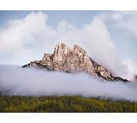 1000 Pezzi Puzzle,Regalo per Amore e Amico - Montagna roccia nebbia 75x50cm
