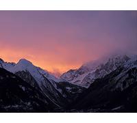 1000 Pezzi Puzzle,Regalo per Amore e Amico - Montagne nebbia neve 75x50cm