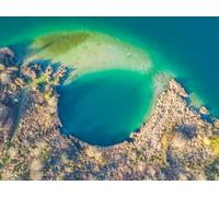 1000 Pezzi Puzzle,Regalo per Amore e Amico - Vista aerea della laguna dell'isola 75x50cm