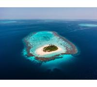1000 Pezzi Puzzle,Regalo per Amore e Amico - Vista aerea dell'oceano dell'isola 75x50cm