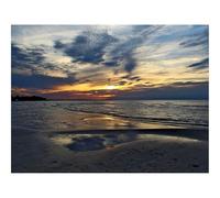 1000 Pezzi Puzzles für Erwachsene und Kinder-Spiaggia,Mare,Orizzonte,Nuvole,Tramonto,Buio 70x50cm