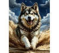 1000 Pezzi Puzzles - Siberians Huskys Dog Painting - Giochi Per La Riduzione Dello Stress In Famiglia - Gioco Di Sfida Per Adulti - Decorazione Arteistica Da Parete Wd01Zt