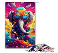 1000 pezzi Robot Elephant di Splatters Un sacco di puzzle spessi e colorati per adulti divertenti per famiglie gioco per famiglie antistress sfida difficile 75x50 cm