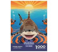 1000 Pezzi Shark Puzzle Sfide Divertenti Decorazione Perfetta Fierce Sea Beasts Puzzle Di Cartone Giocattoli Sfida Regalo Per Adulti E Ragazzi 38x26cm/1000pcs