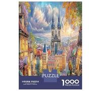 1000 Pezzi Spring City Scene Puzzle Decompressione Intellettuale Prague Flower Street Puzzle Regalo Educativo Per Adulti Ragazzi Bambini 70x50cm/1000pcs