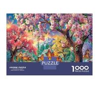 1000 Pezzi Spring Cottage Scene Puzzle Decompressione Intellettuale Peach Blossom Tree Puzzle Intrattenimento Creativo Per Adulti Ragazzi Bambini 52x38cm/1000pcs