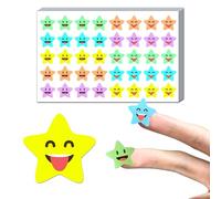 1000 Pezzi, Stelline Adesive Felice Smile - 20mm, 10 Disegni