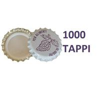 1000 PEZZI TAPPI CORONA 26DIAMETR-GRAPPOLO D'UVA-TAPPO PER IMBOTTIGLIARE IL VINO