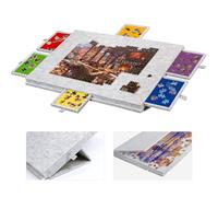 1000 pezzi Tavola per Puzzle inclinabile con 6 Vassoi di Smistamento in Feltro - Porta Puzzle Leggero e Portatile per Adulti - Puzzle Board con Superficie Antiscivolo