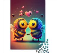 1000 pezzi Tiny Love Bees Puzzle quadrati creativi in legno per adulti Gioco educativo Sfida Giocattolo 1000 pezzi (75x50 cm)