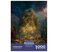1000 Pezzi Tree of Life Puzzle Sfide Divertenti Decora La Casa The Starry Wild Golden Tree Puzzle Di Cartone Giocattoli Sfida Regalo Per Adulti E Bambini 52x38cm/1000pcs