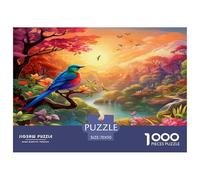 1000 Pezzi Uccelli e fiori Puzzle Giochi-rompicapo Decorazione Perfetta Botanical uccello Scenes Puzzle Di Autotone Giogattotoli Sfida Regalo Per Uomini E Donne 70x50cm/1000pcs