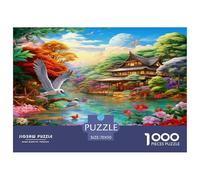 1000 Pezzi Uccelli e fiori Puzzles Classici Giochi Decorazione Perfetta Giochi Botanical uccello Scenes Puzzle Relax Giogattotoli Sfida Regalo Per Adulti E Bambini 70x50cm/1000pcs
