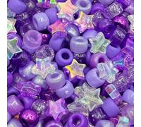 1000 pezzi viola Pony Bead e Star Beads Mix Arts and Crafts Decoration…