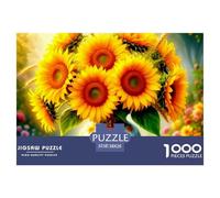 1000 PezziSunflower Puzzle Di DecorazioneA Plant That Always Faces The Sun Puzzle Per Adulti Con Adulti 12 Anni E Più Puzzle Educativo La Sfida È Difficile Home Decor Regali38x26cm/1000pcs
