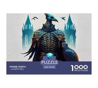 1000 PezzoSkeleton Knight Jigsaw PezziA Domineering Suave And Rebellious Skeleton Puzzle Per Adulti Con Adulti 12 Anni E Più Brainteasing La Sfida È Difficile Home Decor Regali70x50cm/1000pcs