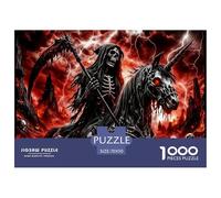 1000 PezzoSkeleton Knight JigsawA Domineering Suave And Rebellious Skeleton Puzzle Per Adulti Con Adulti 12 Anni E Più Brainteasing La Sfida È Difficile Home Decor Regali70x50cm/1000pcs