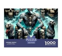 1000 PezzoSkeleton Knight PieceJigsawA Domineering Suave And Rebellious Skeleton Puzzle Per Adulti Con Adulti 12 Anni E Più Puzzle Educativo La Sfida È Difficile Home Decor Regali70x50cm/1000pcs