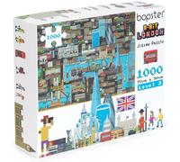 1000 Piece Jigsaw Puzzles for Adults - London Puzzle 8-bit Retro Style - Jigsaws