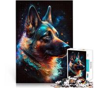 1000 Pieces for Adults Gifts “German Shepherd Dog” Made of cardboard，for age 14 years and over For Family Fun & Game Night Wall decoration Unique gifts for birthday and Christmas。size：38x52cm