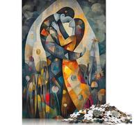 1000 piezas de rompecabezas de papel para adultos, diseño de "Visión Cubista Moderna del Beso", para adolescentes, decoración del hogar, 38 x 26 cm, 1000 piezas