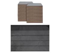 1000 Prophila Leuchtturm Einsteckkarten A6/C6 158x113 mm Schwarz mit 4 Streifen und Schutzfolie