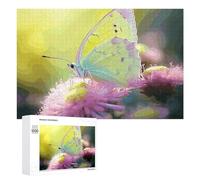 1000 puzzle a farfalla gialla puzzle personalizzato in legno per adulti foto puzzle arte appeso alla parete decorazione per compleanno, matrimonio, San Valentino, anniversario