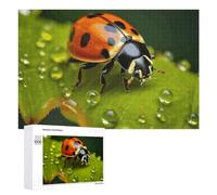 1000 puzzle a forma di coccinella nera, puzzle personalizzati in legno per adulti, foto puzzle arte da appendere alla parete, decorazione per compleanno, matrimonio, San Valentino, anniversario