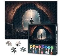 1000 puzzle a forma di croce di Gesù per adulti - impossibile sfida, puzzle di decompressione, croce di Gesù, perfetto per giochi di famiglia, feste, notti 50 cm x 70 cm