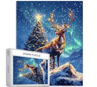 1000 puzzle di renne di Natale per adulti e principianti Puzzle dell'albero di Natale puzzle di Natale 50 x 68 cm impegnativi giochi di attività familiari colorati puzzle fai da te per regali