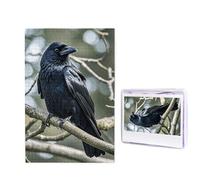 1000 puzzle in legno per adulti, immagine difficile personalizzata, puzzle con corvo, divertente puzzle in legno, decorazione moderna per la casa, arte da parete, regalo unico (75 x 50 cm)