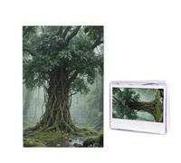 1000 puzzle in legno per adulti, puzzle con immagine difficile e personalizzata, con albero verde, divertente puzzle in legno, decorazione moderna per la casa, arte da parete, regalo unico (74,9 x 50