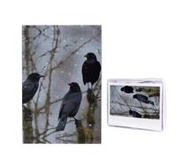1000 puzzle in legno per adulti, puzzle con immagine difficile e personalizzata, con corvo nero, uccellini, divertente, decorazione moderna per la casa, arte da parete, regalo unico (74,9 x 50 cm)