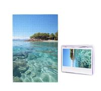 1000 puzzle in legno per adulti, puzzle con immagine difficile e personalizzata, Isola delle Figi e mare trasparente, divertente puzzle in legno, decorazione moderna per la casa, arte da parete