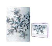 1000 puzzle in legno per adulti, puzzle con immagine difficile e personalizzata, motivo fiocco di neve trasparente, divertente puzzle in legno, decorazione moderna per la casa, arte da parete, regalo